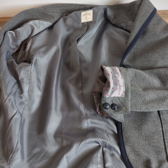 GAP Academy Heather Grey Blazer Contrast Cuff Lining - Picture 13 of 15